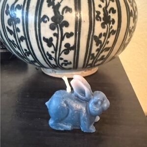 Blue Rabbit Candle